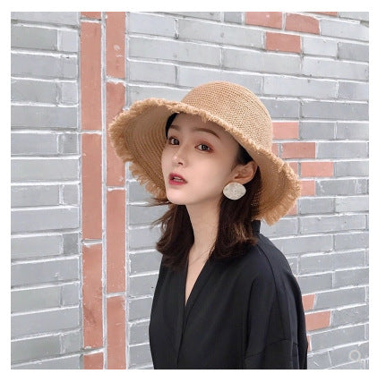 Women's Summer Shade Knitted Breathable Raw Fisherman Hat