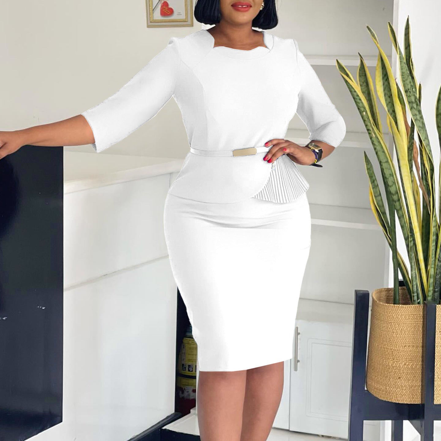 Slim-fit Elegant Figure-hugging African-style Dress