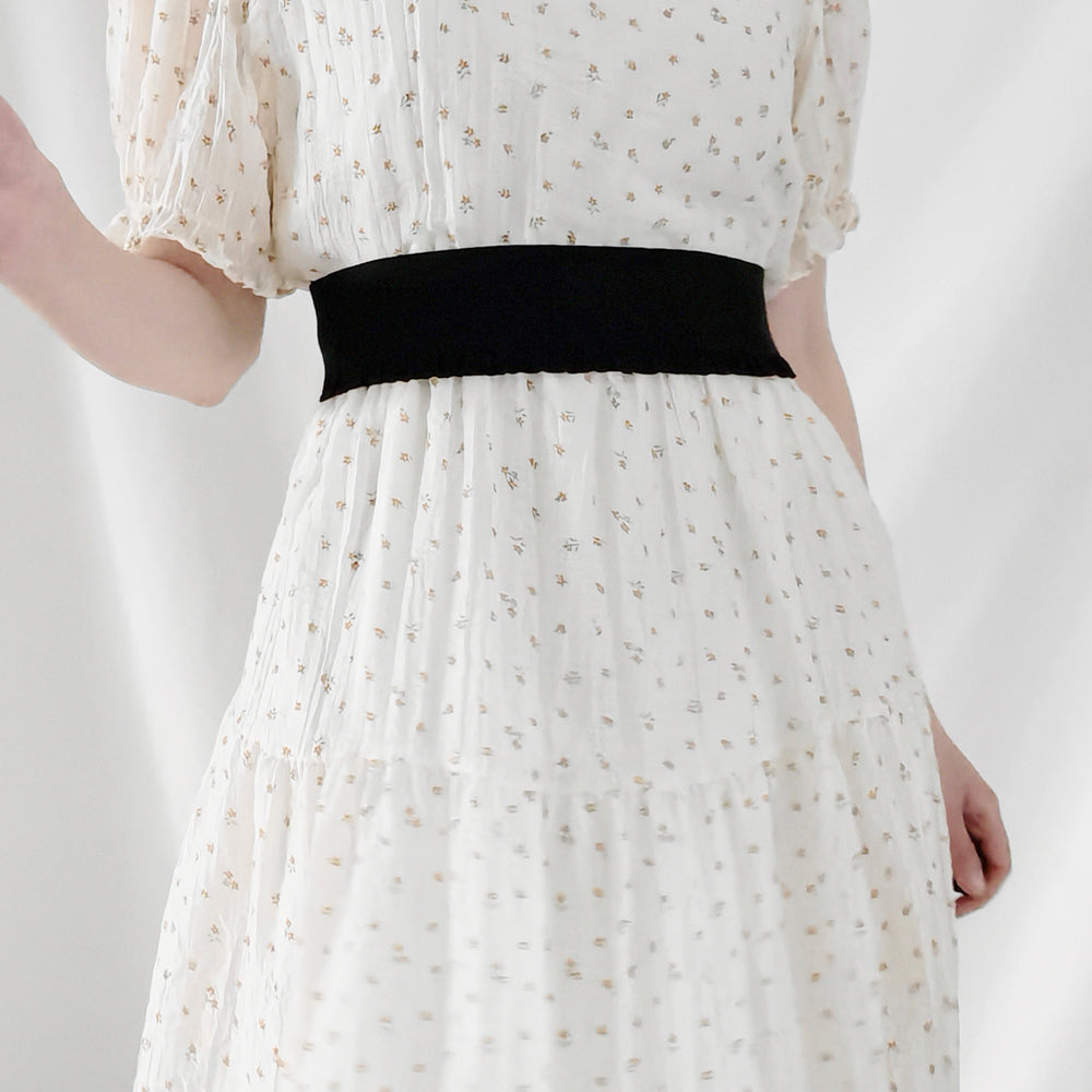 New Belt Women's Style Lace Elastic Belt Waist Seal Fashionable All Match Lady Pure Color Show Thin Decorative Dress