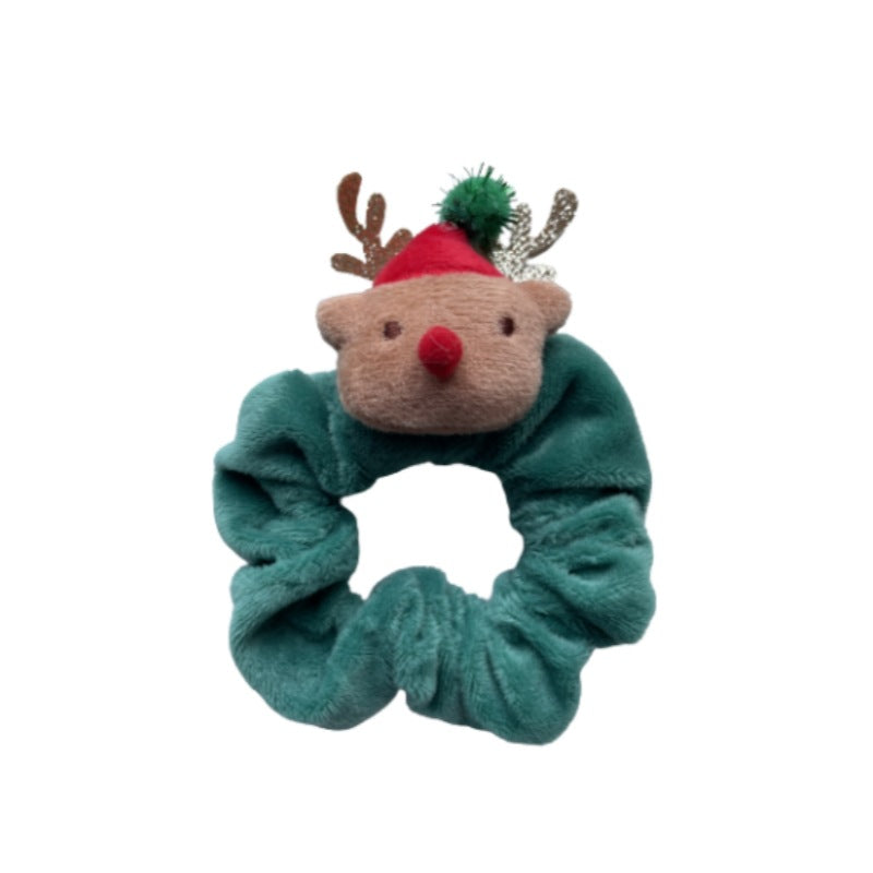 Santa Claus Cartoon Head Elk Hair Ring Headdress