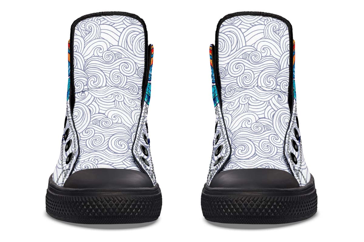 Printed Couple High-top Canvas Shoes