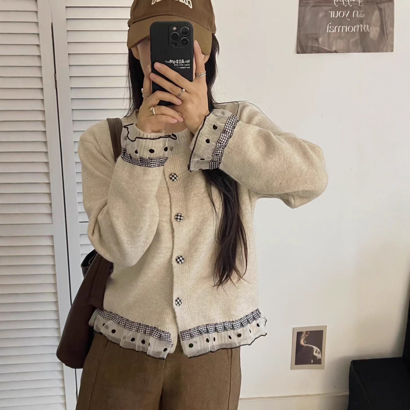 Lace Knitted Cardigan Casual Women's Sweater