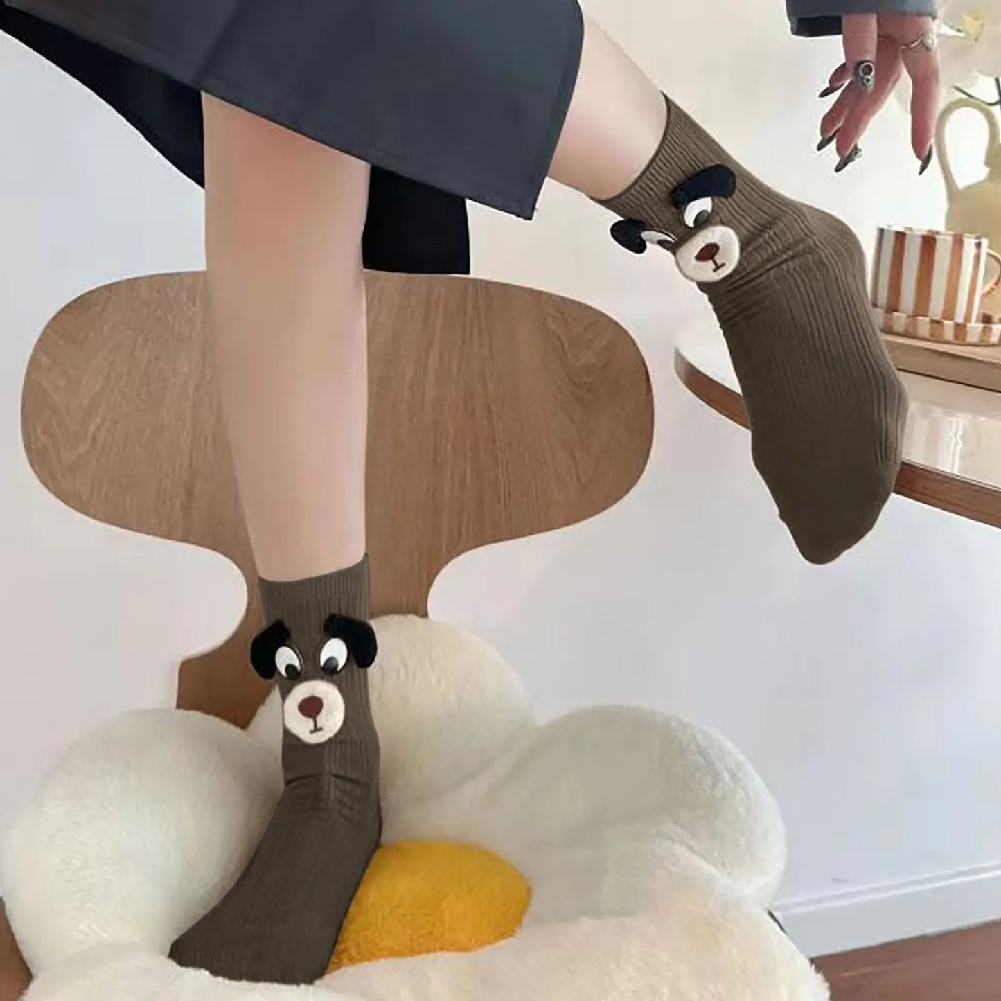 Three-dimensional Cartoon Big Ears Puppy Sweet Socks