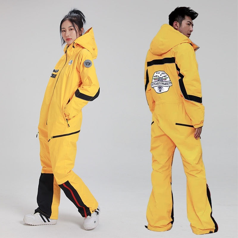 Single-board One-piece Ski Suit For Winterwindproof And Waterproof