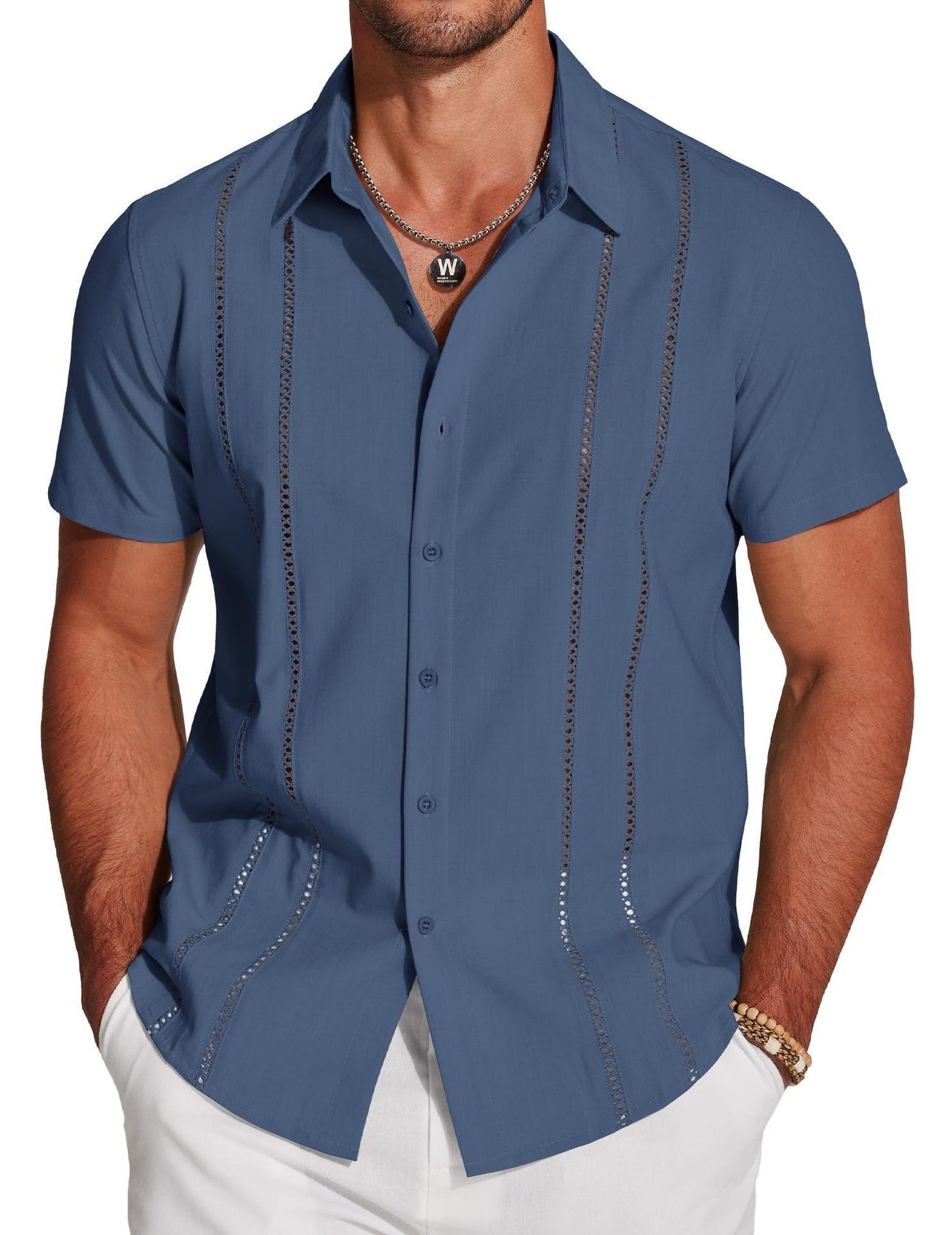 Trendy Wild Hawaii Holiday Revers Herreskjorte