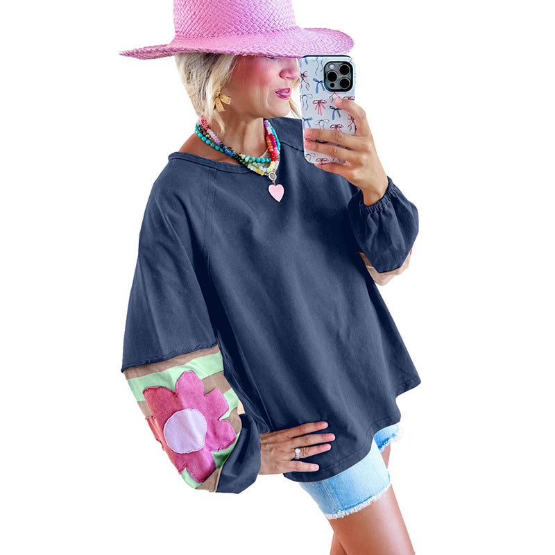 New Loose-fitting Pullover Round-neck Sweater For Women