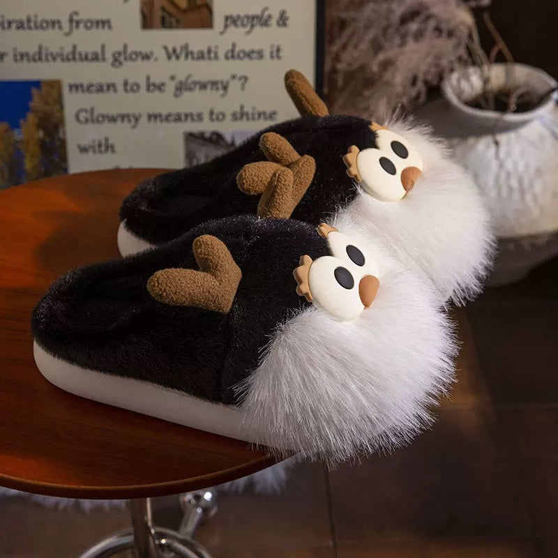 Indoor Home Cartoon Big Bearded Dragon Warm Plush Cotton Shoes