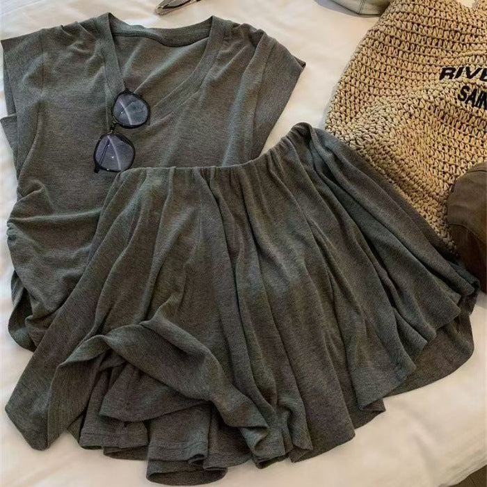 line Pleated Skirt For Women