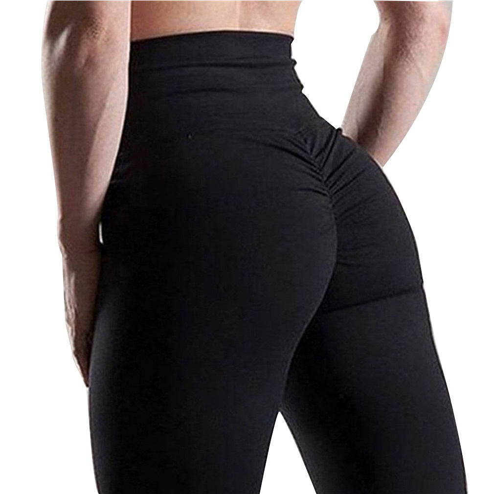 Ensfarvede høj-elastiske hurtigtørrende bukser leggings til kvinder