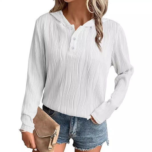 Hættetrøje/frakke til kvinder, afslappet off-shoulder top