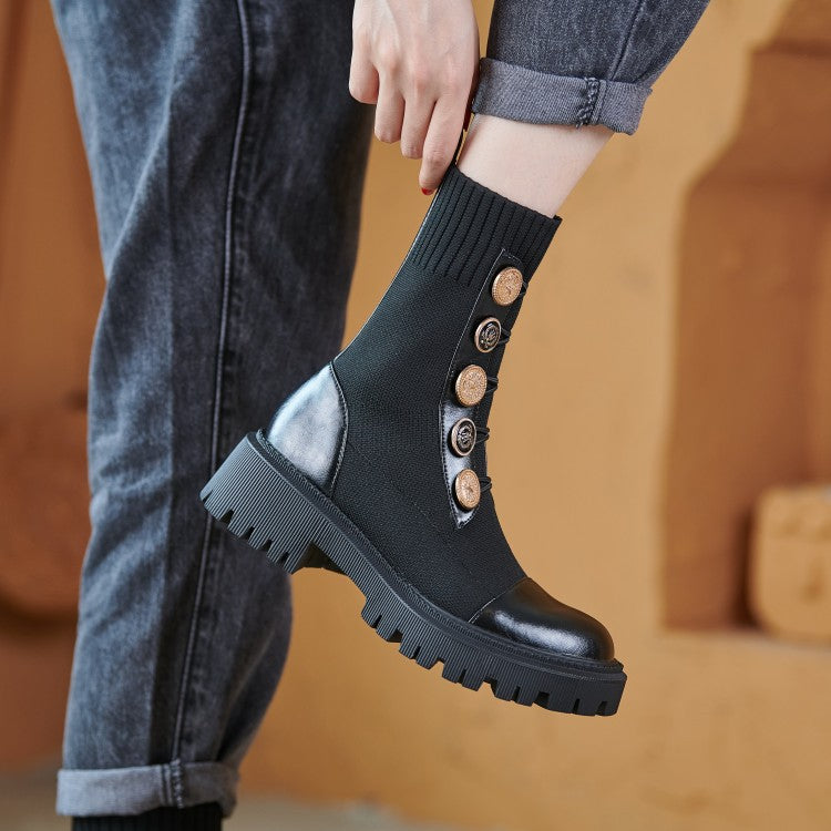 Thin Leg Thick-soled Martin Boots Women Boots Brown