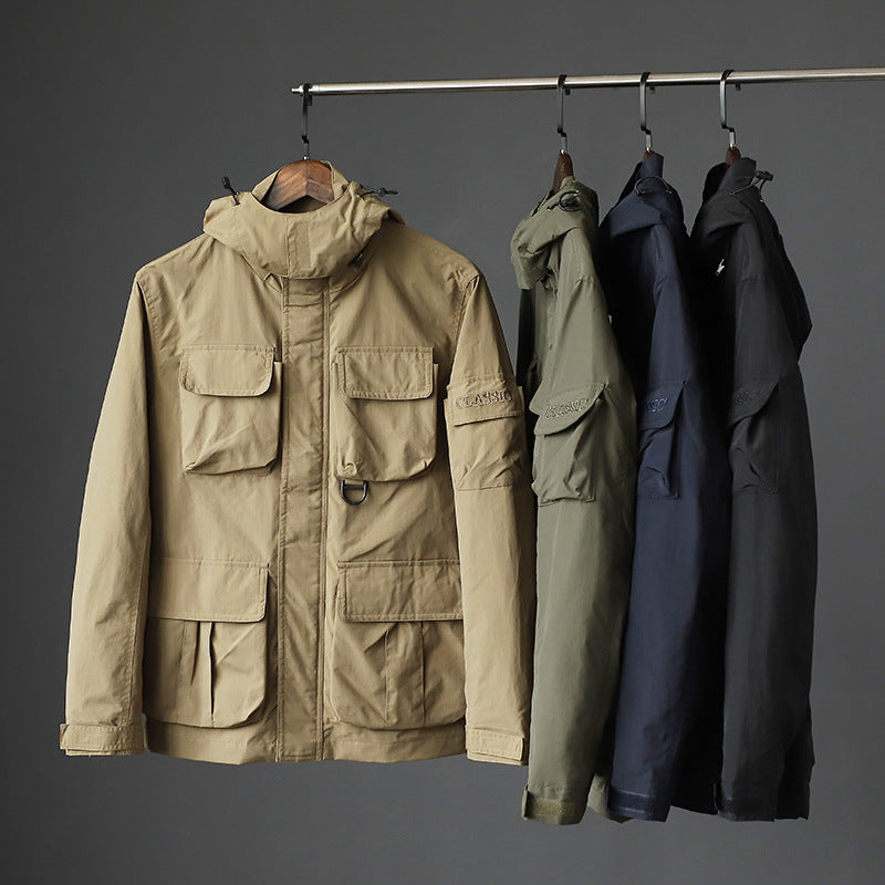Jacket Men Windproof And Waterproof Multi Pockets