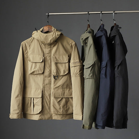 Jacket Men Windproof And Waterproof Multi Pockets