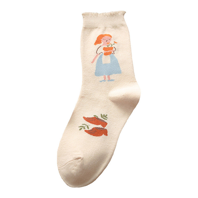 Women's Fashion Bubble Mouth Minimalist Socks