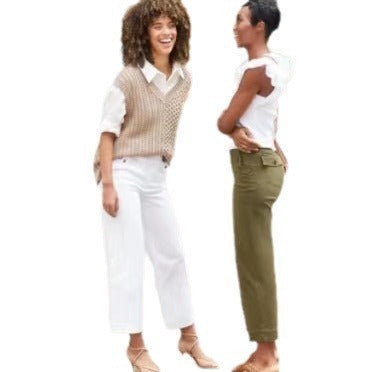 Bootleg Pants Slim Fit Slimming Draping Effect Casual Suit Pants