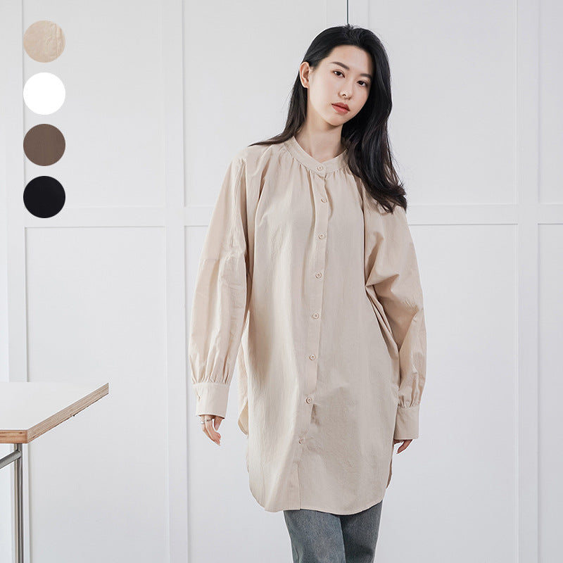 Women's Shirt Dress Cotton Loose Long