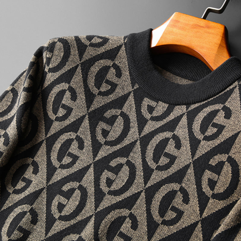 Men's Cardigan Thick Half Turtleneck Sweater Crewneck Slim