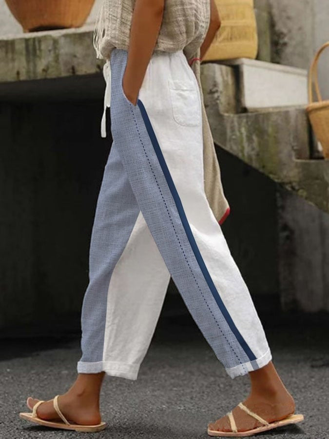 Women's Denim Pocket Elasticated Slacks