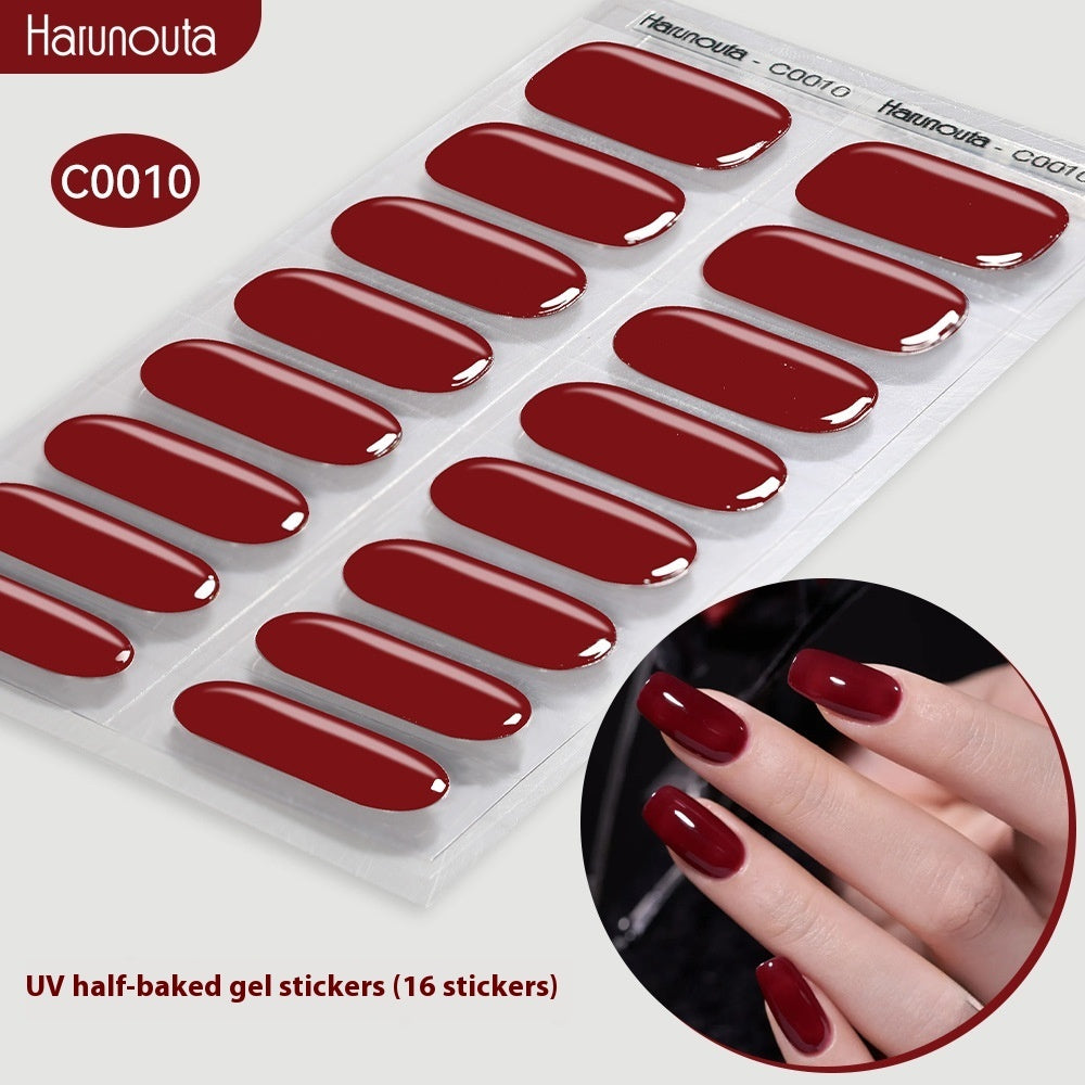 Nail Stickers UV Gel Nail Sticker Semi-curing