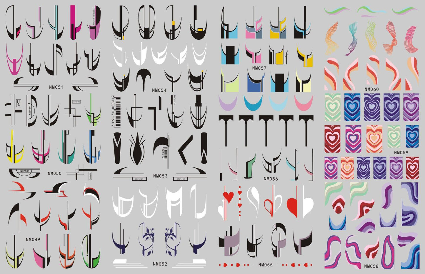 Ribbon Line Watermark Nail Sticker Decoration  Abstract