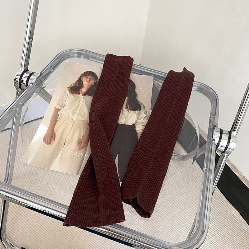 Women's Solid Color Sweet Sleeves Toe Korean Style Wool