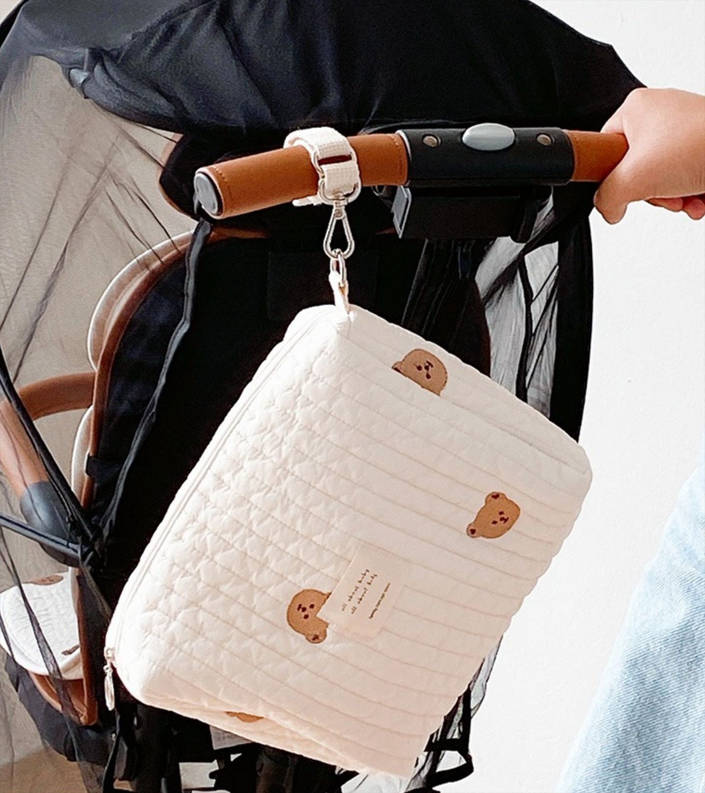 New Year Zipper Embroidery Quilted Cotton Mummy Bag