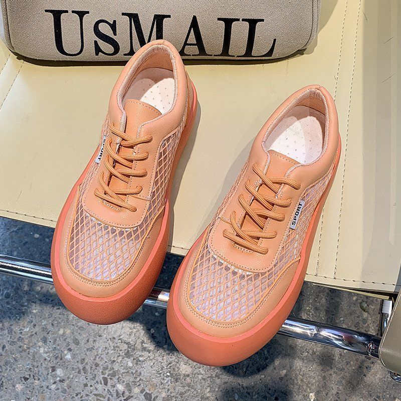 Leather Loafers Top Layer Cowhide Platform Bread Shoes
