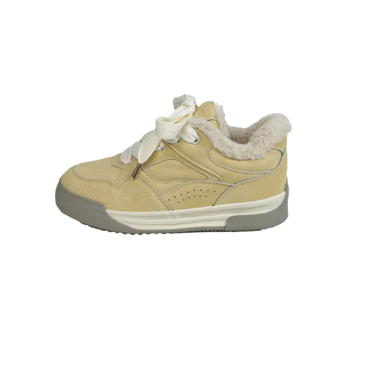 Student Niche Fleece-lined Canvas Women's Low-top Outer Wear Warm Board Shoes