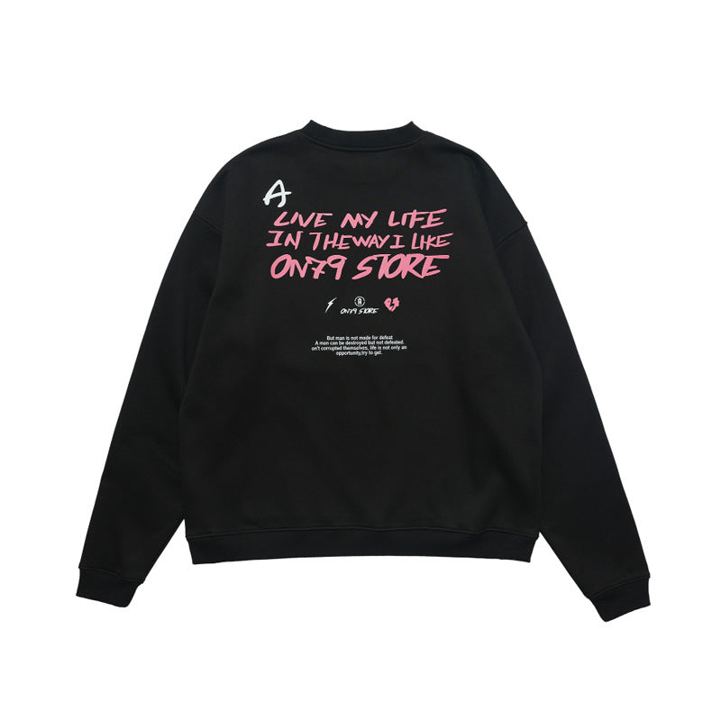 Amerikansk High Street-sweater til mænd, løs