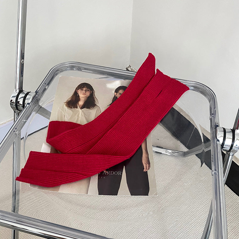 Women's Solid Color Sweet Sleeves Toe Korean Style Wool