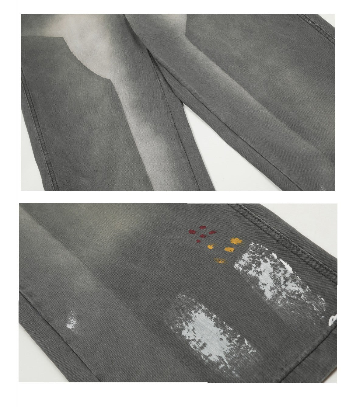 American Retro Washed Splash Ink Straight Cargo Pants