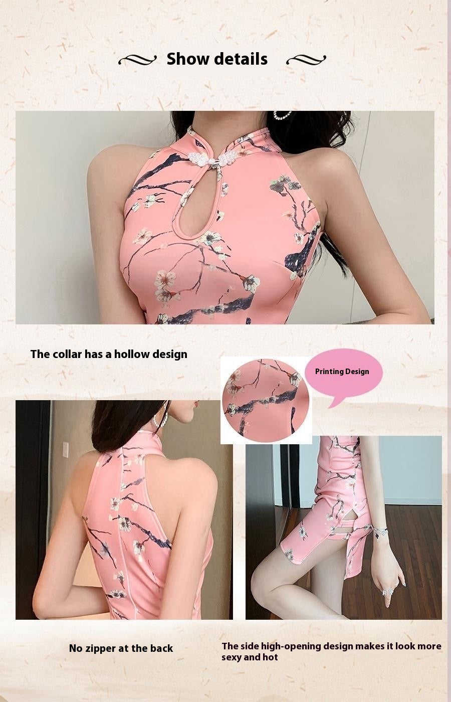 Young Girl Summer Vintage Printed Short Dress
