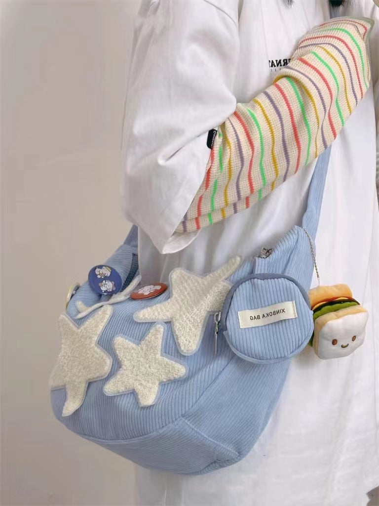 Corduroy Bag Women's Simple All-match Casual Retro