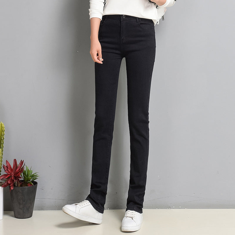 Kvinder Slim Fit Elastiske Lige Jeans