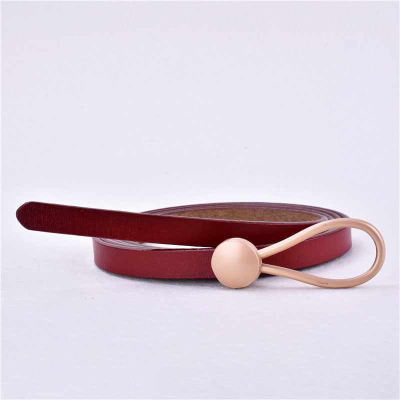 Women's Fashion Simple Leather Decorative Belt