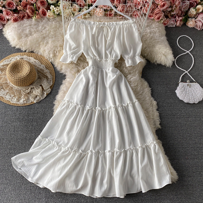 Summer New High Waisted A-line Midi Skirt