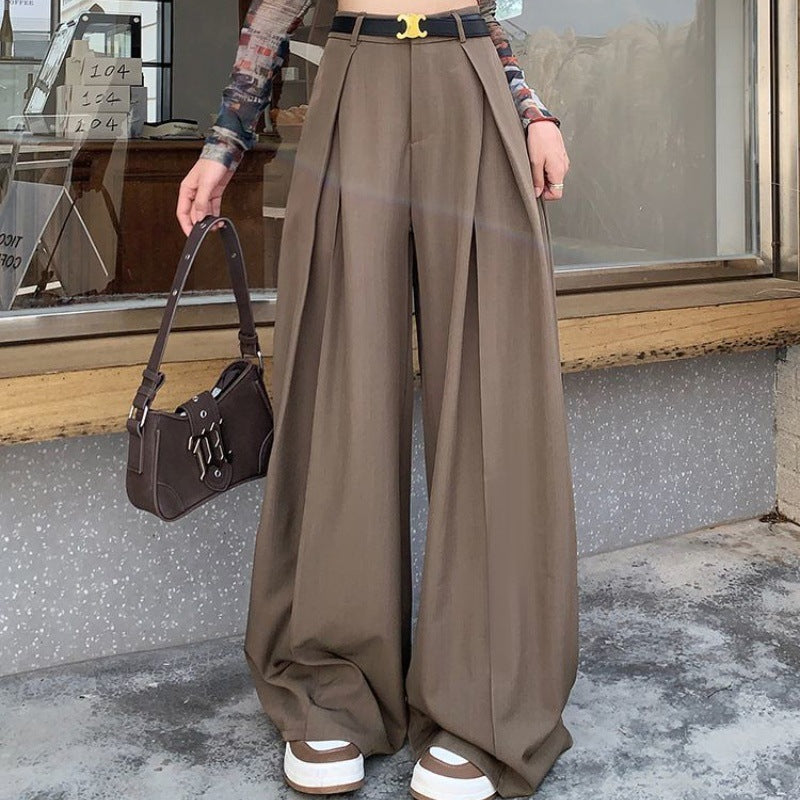 Casual High Waist Wide-leg Suit Pants