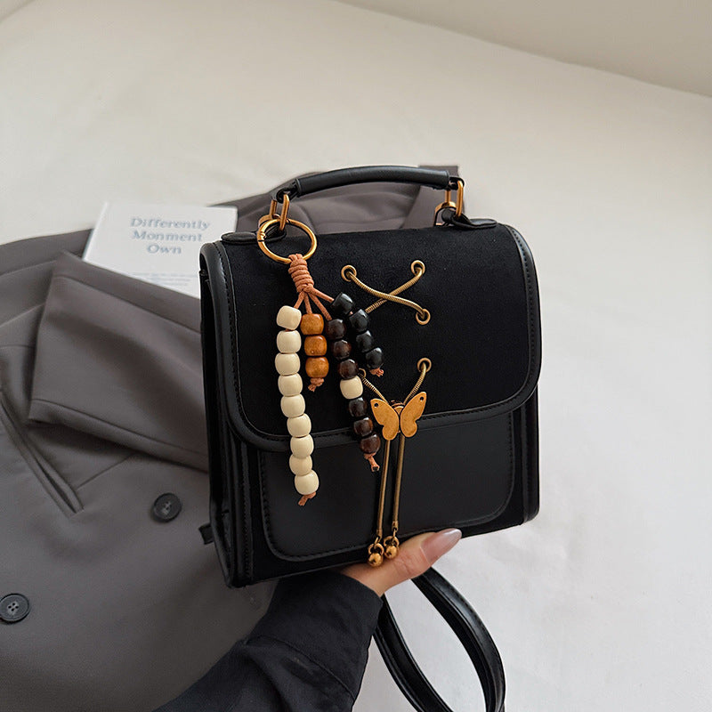 Textured Crossbody Commuter Backpack For Students