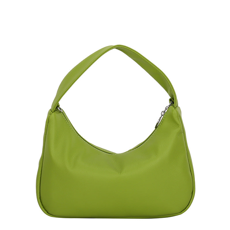 Simple Candy Color One Shoulder Underarm Bag Crescent