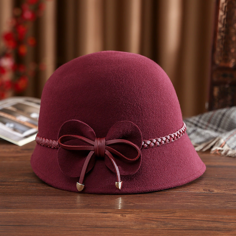 Women's Autumn And Winter Wild Wool Woolen Hat