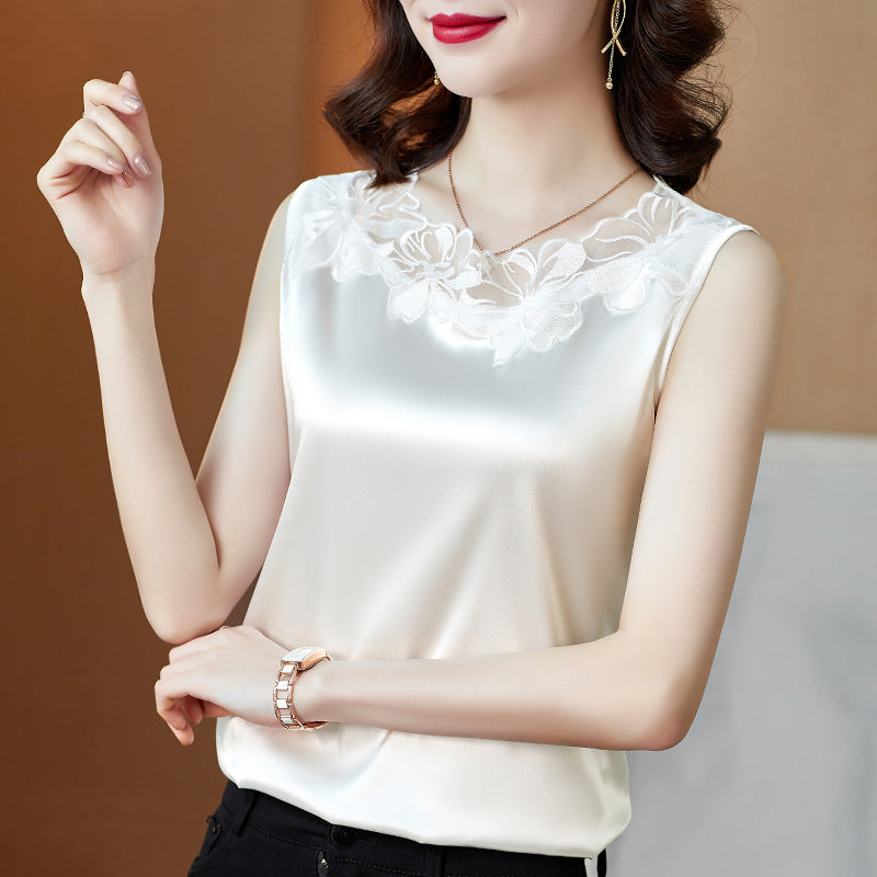 Lace V-neck Sling Vest Women