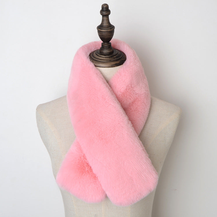 Thicken Warm New Cross Bib Fur Collar Shawl