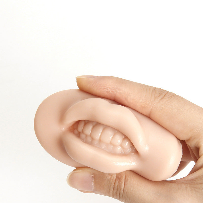 Tattoo Embroidery Practice Leather Lip Full Lips Pieces Three-dimensional Silicone Simulation Semi-permanent Novice Grain Lip Floating Lip Solid Mold
