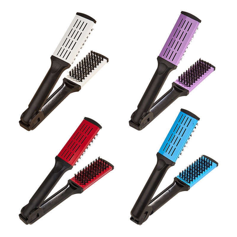 Pull Straight Clip Hair Plate Wholesale V Clip Plate Comb Mane Shape Straight Roll
