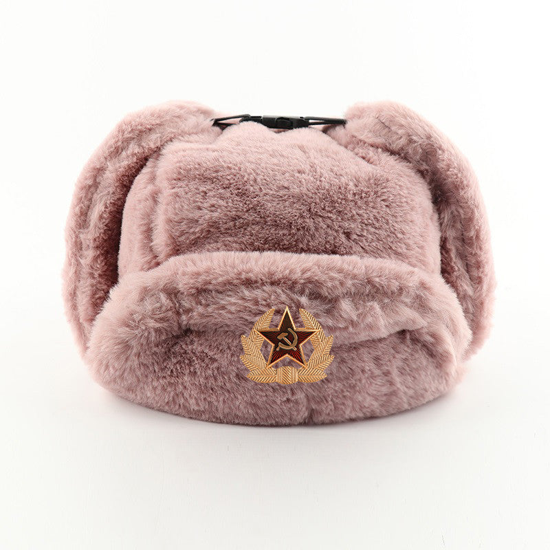 Men's And Women's Rabbit Fur Outdoor Hat Ear Protection