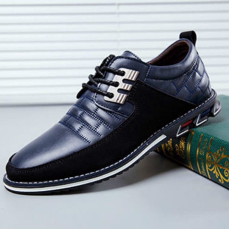 Large Size Men's Casual Leather Shoes British Style Men's Shoes Trend