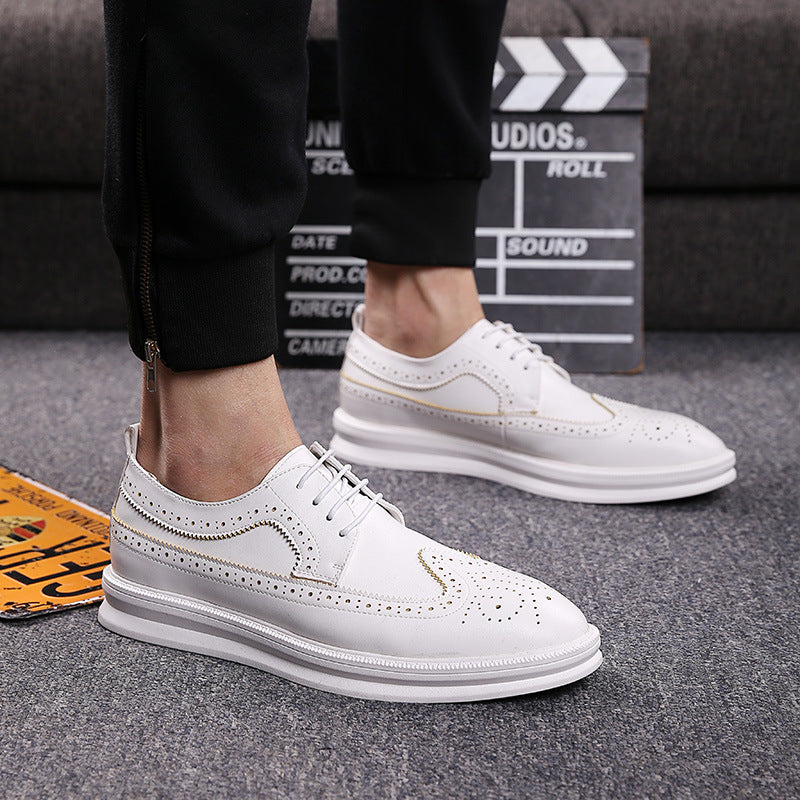 Vintage brogues til mænd udskåret design