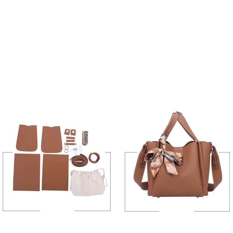 Hand-woven Material Bag Shoulder Messenger Homemade Women's