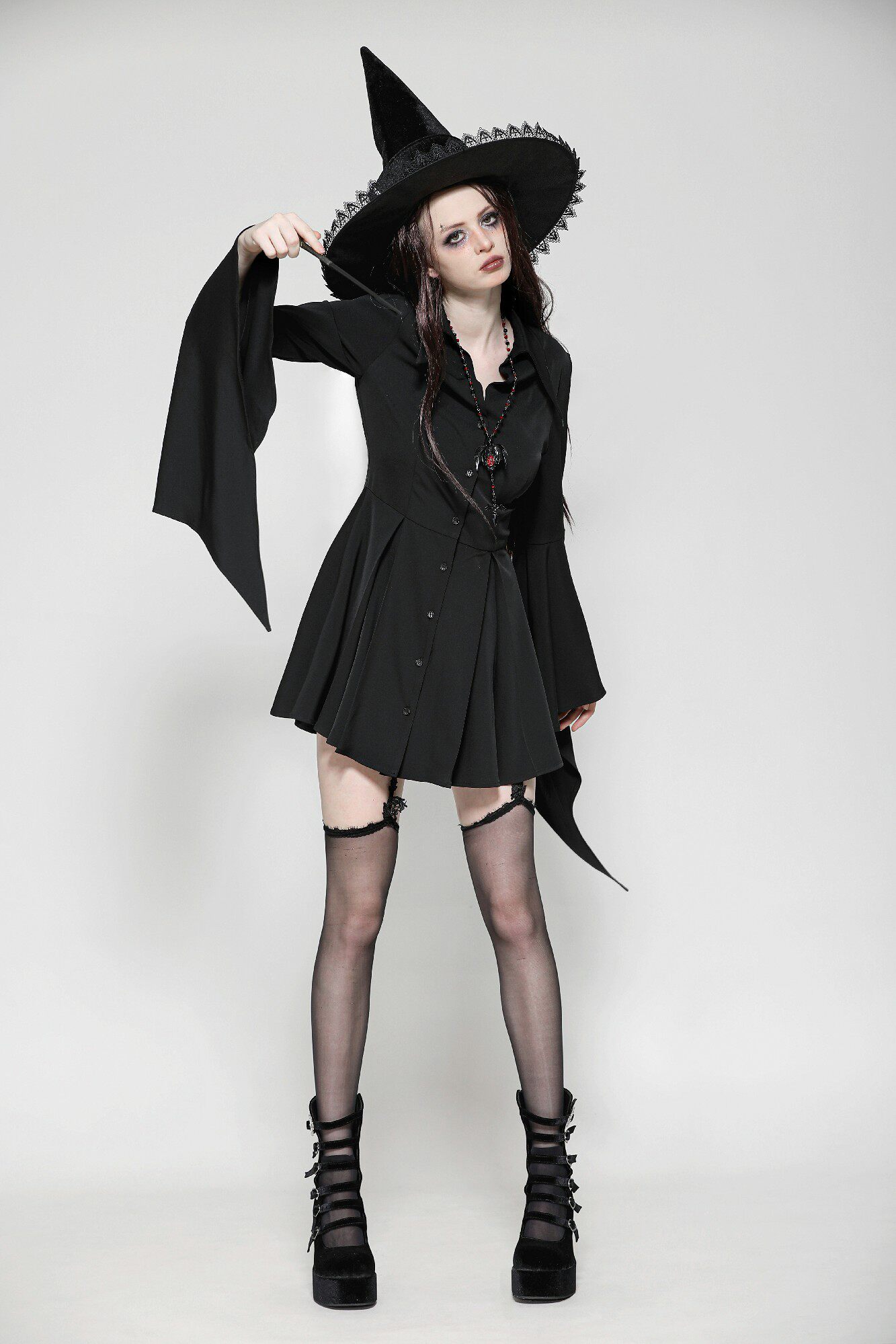 New Womens Gothic Hooded Cloak Coat Asymmetrical