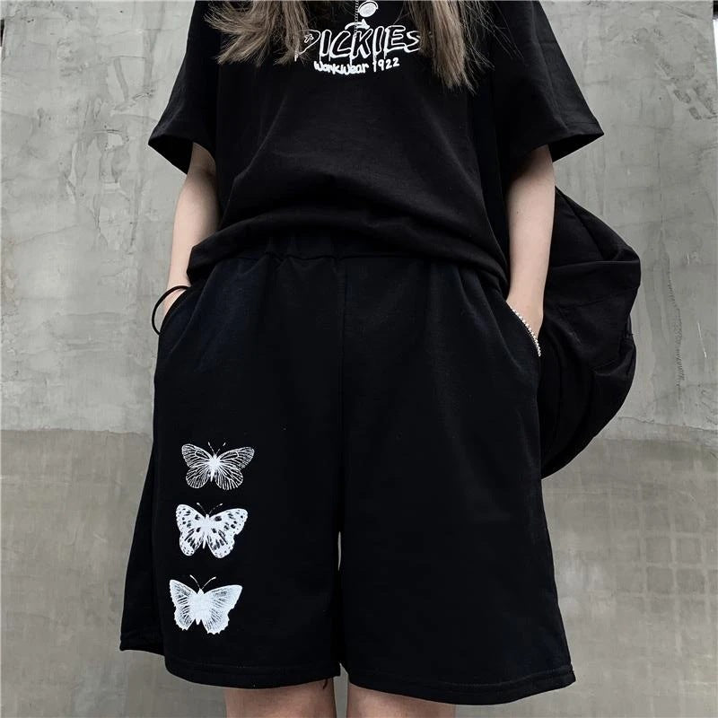Sports Simple Butterfly Print Women's Shorts